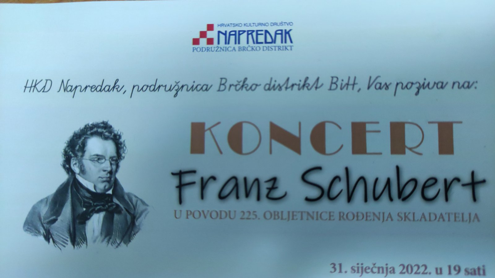 Održan koncert u čast Franzu Schubertu